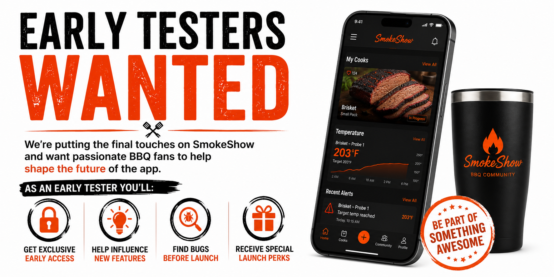 Early testers wanted for SmokeShow with exclusive access and launch perks